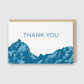 Thank You Mountains Blue Greeting Card