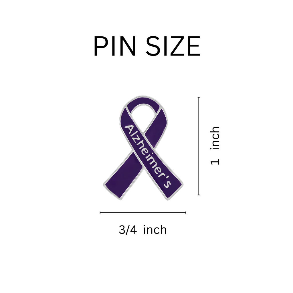 10 Pack Alzheimer's Awareness Ribbon Pins