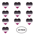 10 Pack Asexual Flag Heart Silicone Pins