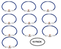 10 Pack Autism Awareness Ribbon Stretch Bracelets