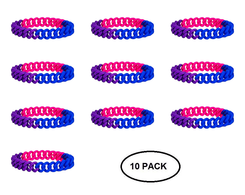 Bisexual Chain Link Silicone Bracelets