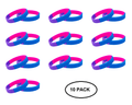 Bisexual Flag Colored Silicone Bracelets