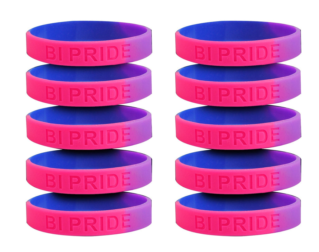 Bisexual Flag Colored Silicone Bracelets