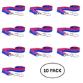 10 Pack Bisexual Flag Lanyards