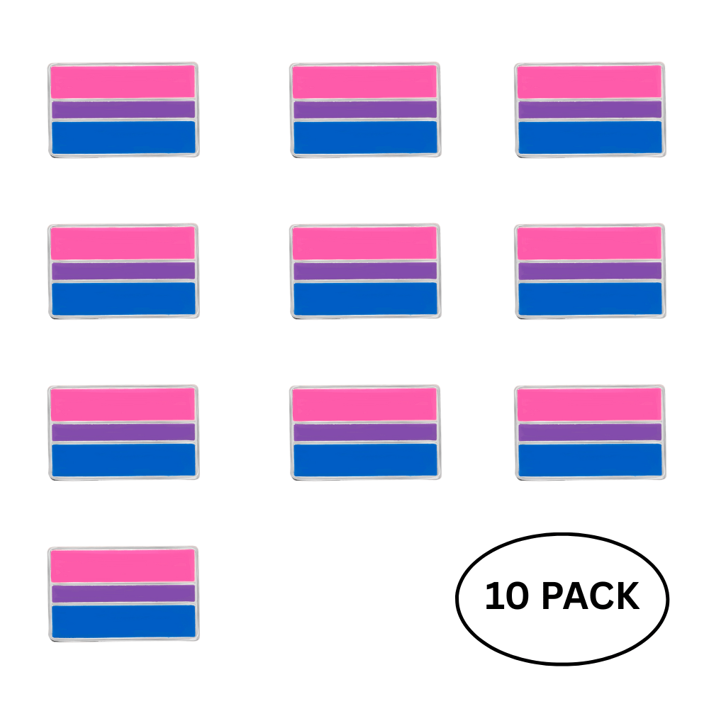 10 Pack Bisexual Flag Pins