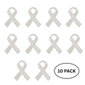 10 Pack Bone Cancer Awareness Ribbon Pins
