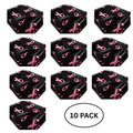 10 Pack Breast Cancer Awareness Ribbon Scarves in Black