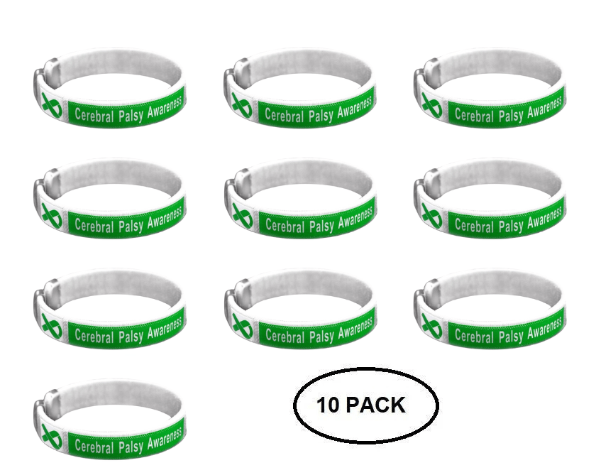 10 Pack Cerebral Palsy Bangle Bracelets