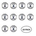 10 Pack Child Abuse Awareness Ribbon Pins