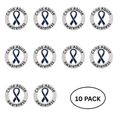 10 Pack Child Abuse Awareness Ribbon Pins