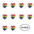 10 Pack Daniel Quasar Flag Heart Pins