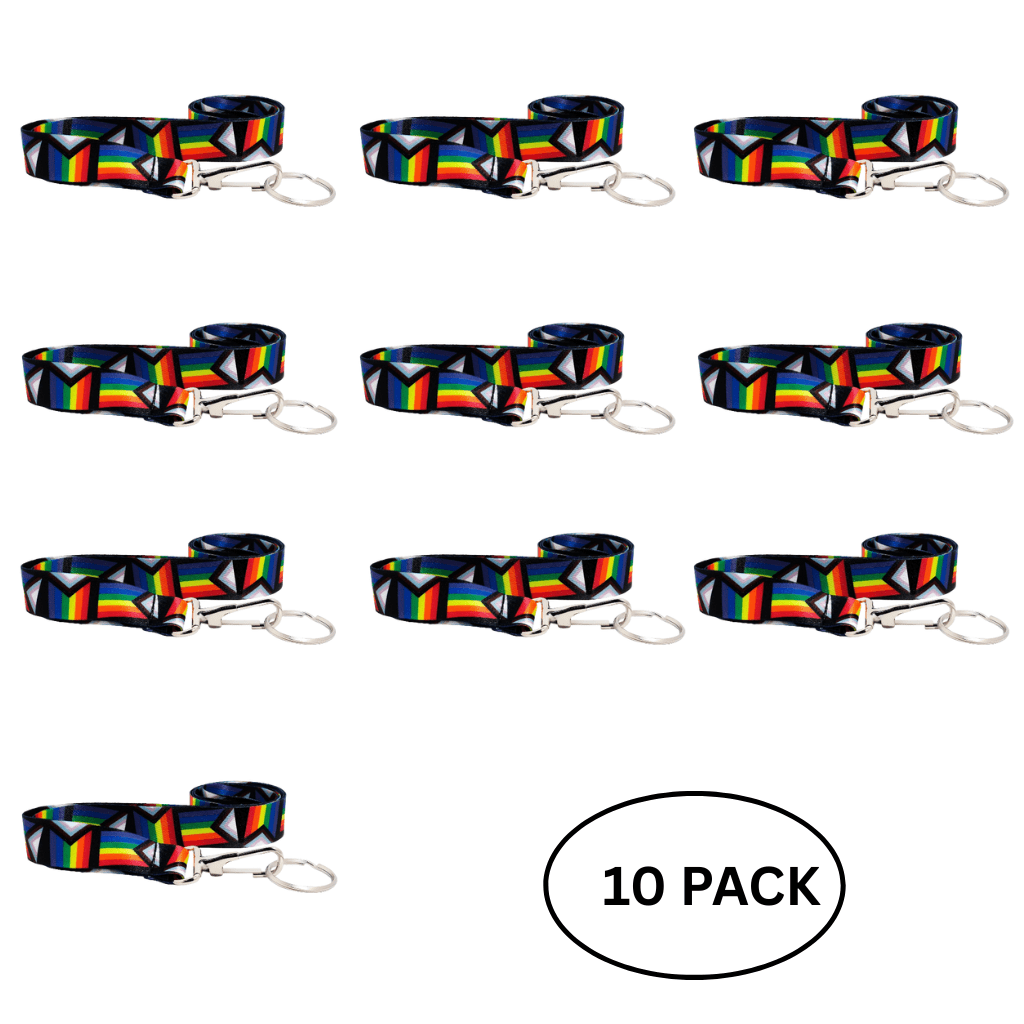 10 Pack Daniel Quasar Flag Lanyards