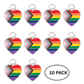 10 Pack Daniel Quasar Heart Flag Charms