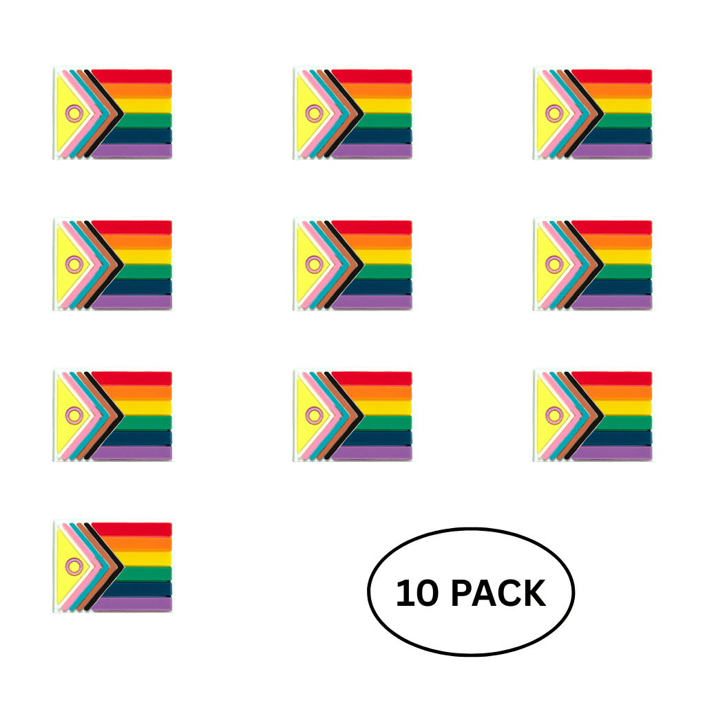 10 Pack Daniel Quasar Intersex-Inclusive Flag Lapel Pins