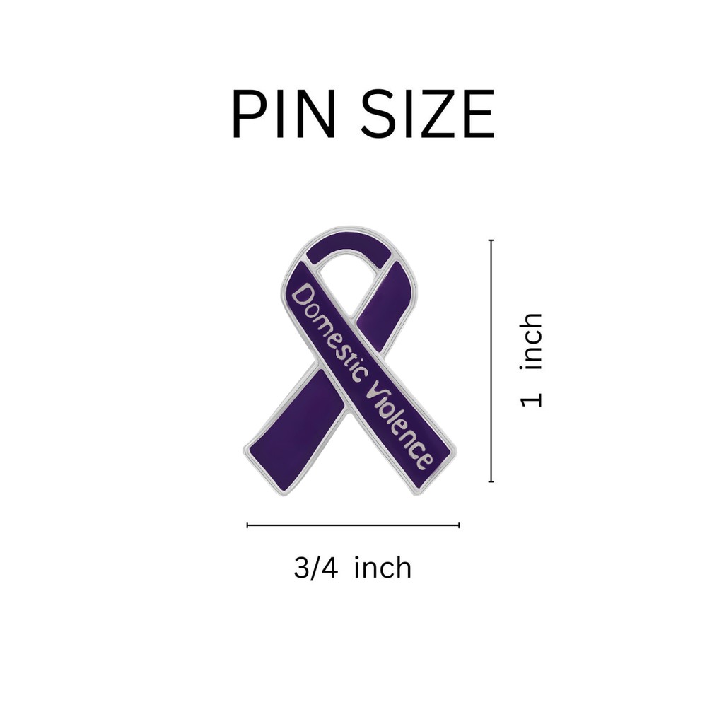 10 Pack Domestic Violence Awareness Ribbon Pins