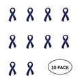 10 Pack Large Dark Blue Ribbon Pins