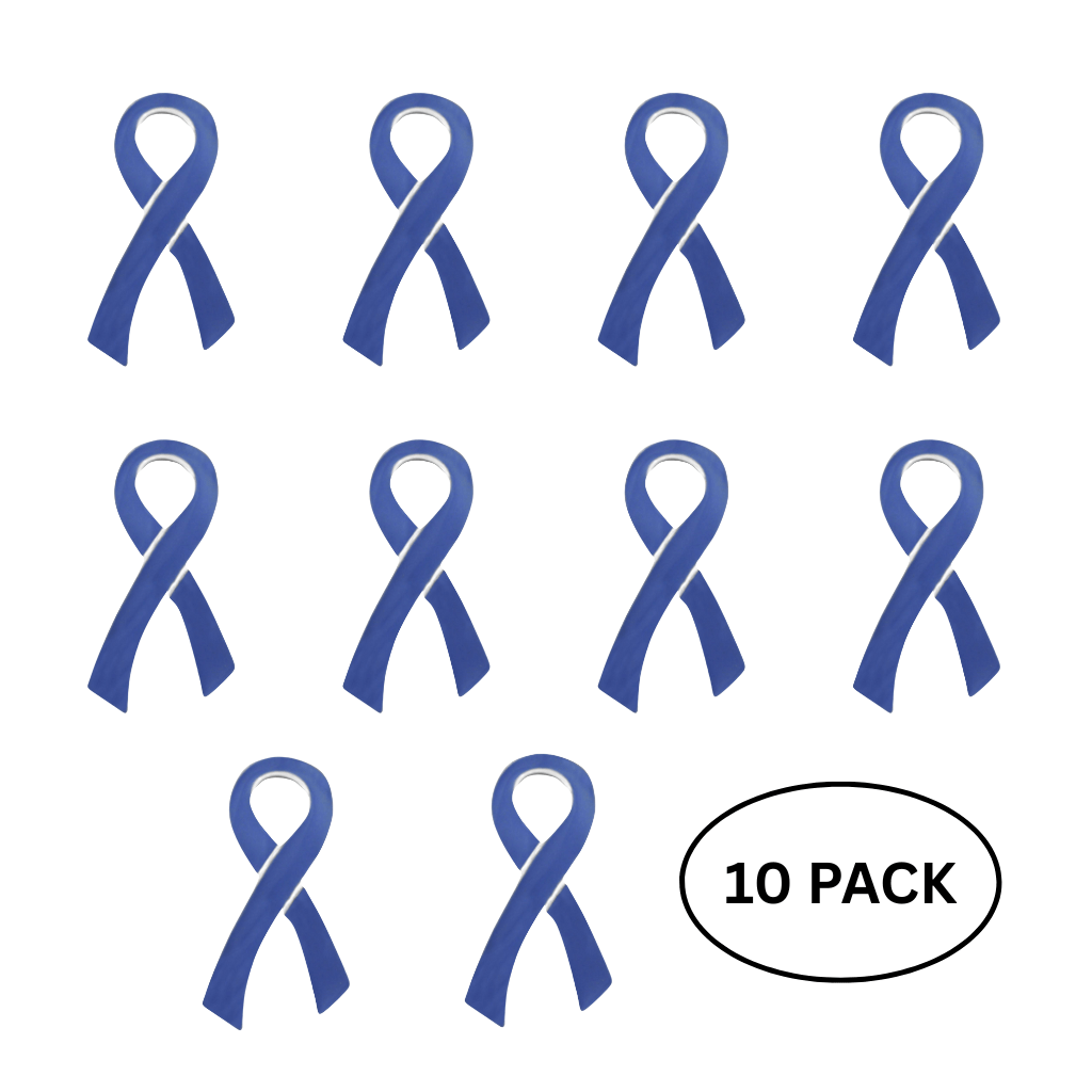 10 Pack Large Periwinkle Ribbon Pins