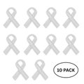 10 Pack Lung Cancer Awareness Ribbon Pins