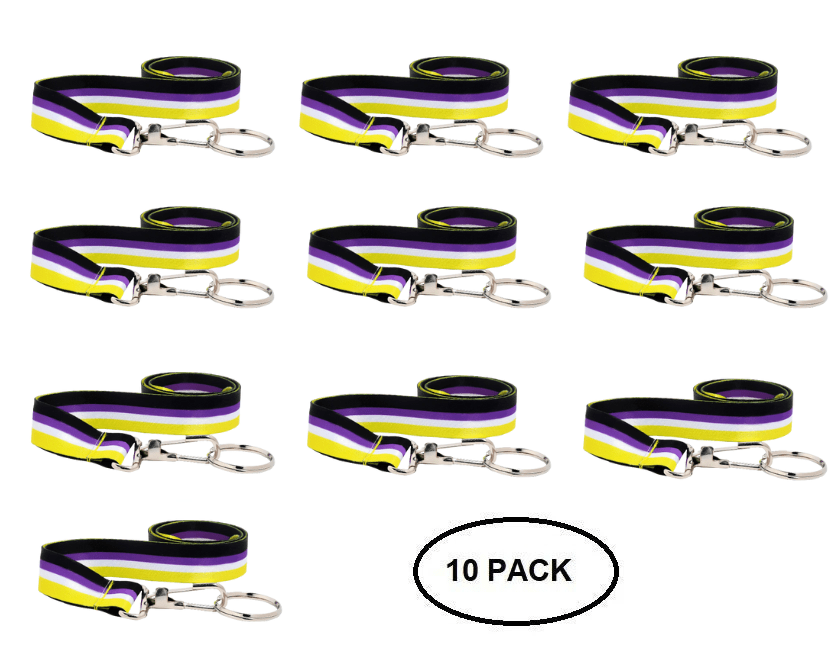 10 Pack Non-Binary Flag Lanyards