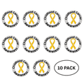 10 Pack of Childhood Cancer Awareness Ribbon Pins