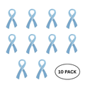 10 Pack of Large Light Blue Awareness Ribbon Pins