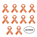 10 Pack of Orange Leukemia Awareness Ribbon Pins