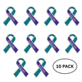10 Pack of Suicide Awareness & Prevention Ribbon Pins