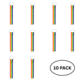 10 Pack Rainbow Flag Lanyard Style Keychains