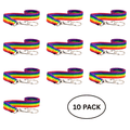 10 Pack Rainbow Flag Lanyards
