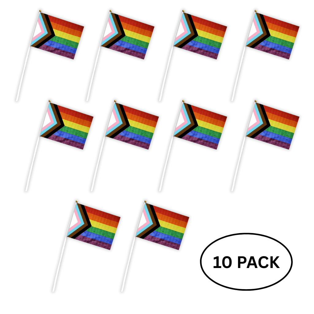 10 Pack Small Daniel Quasar Flags on a Stick
