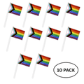 10 Pack Small Daniel Quasar Flags on a Stick