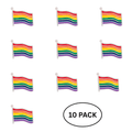 10 Pack Small Rainbow Flag Lapel Pins