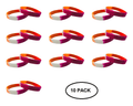 Sunset Lesbian Flag Silicone Bracelets