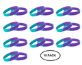 Teal & Purple Silicone Bracelets for Suicide, Sexual Assault Awareness