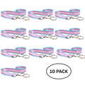 10 Pack Transgender Flag Lanyards