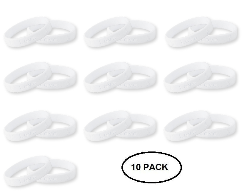 White Silicone Bracelets