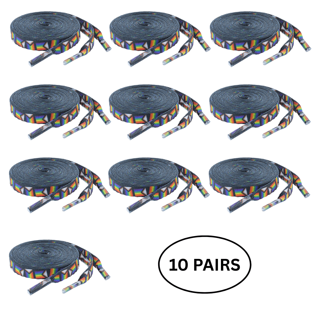 10 Pairs Daniel Quasar Flag Shoe Laces