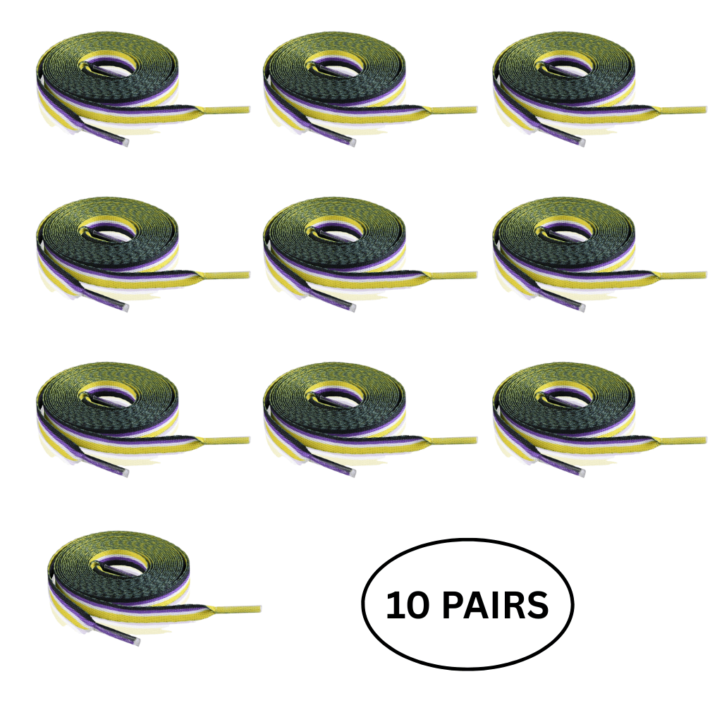 10 Pairs Nonbinary Flag Shoe Laces