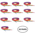 10 Pairs Rainbow Flag Shoe Laces
