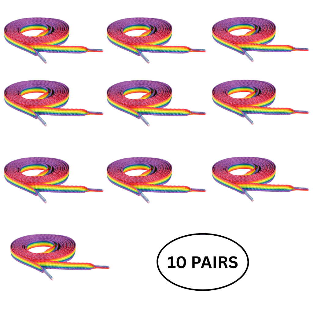 10 Pairs Rainbow Flag Shoe Laces