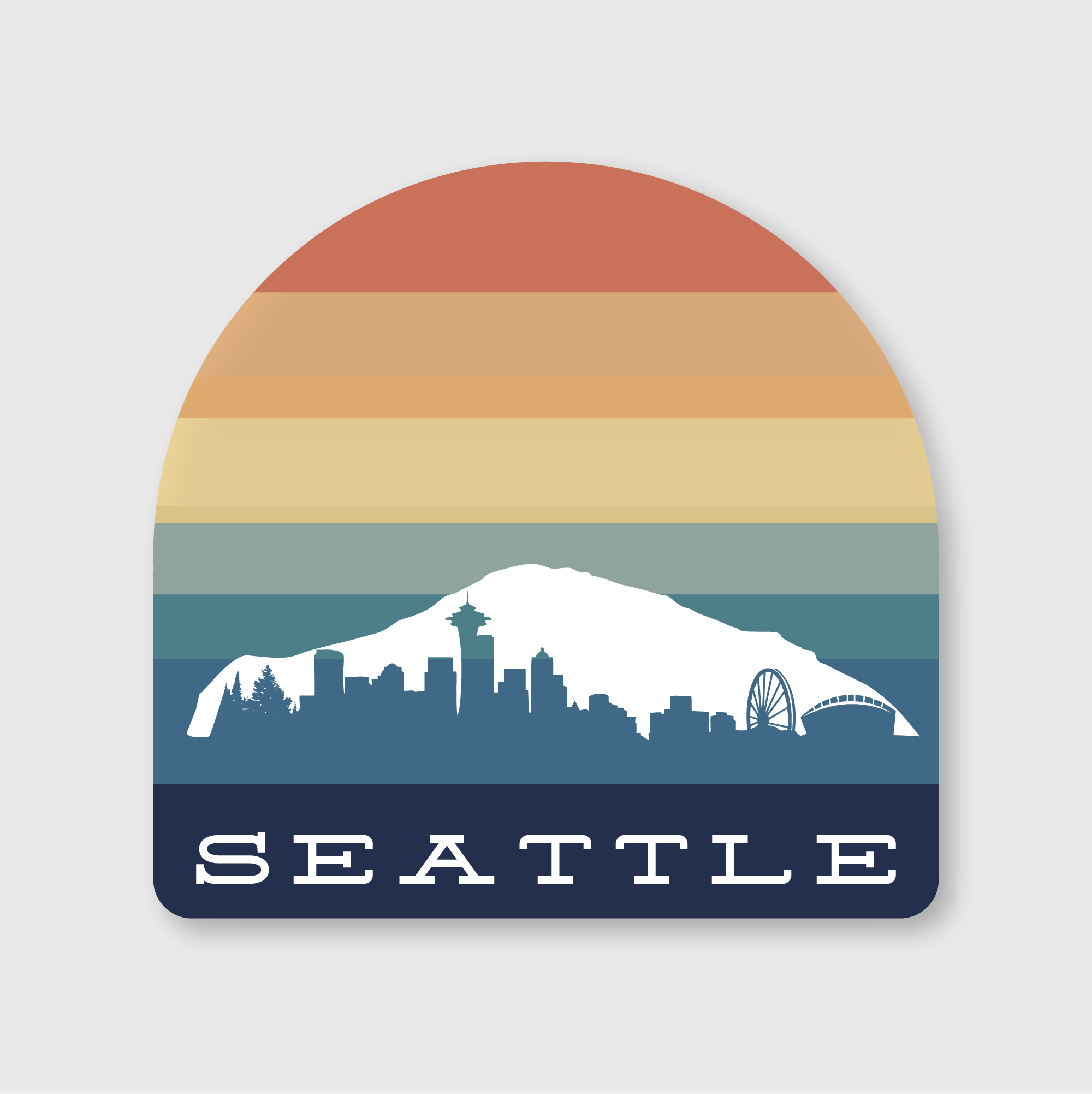 Seattle Sunset Arch Sticker