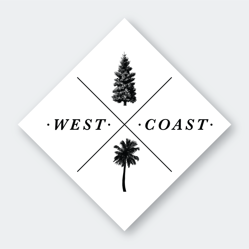West Coast Square Sticker