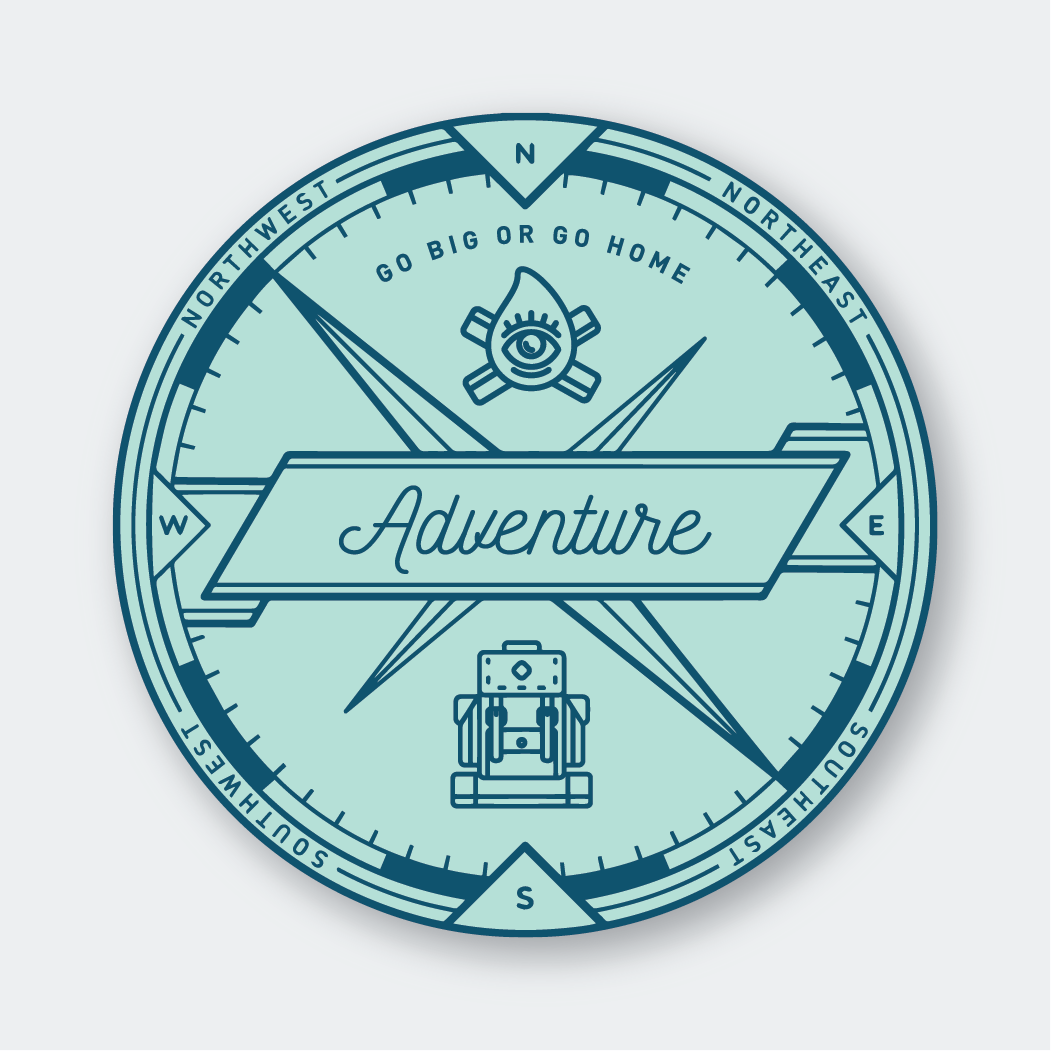 Adventure Compass Sticker