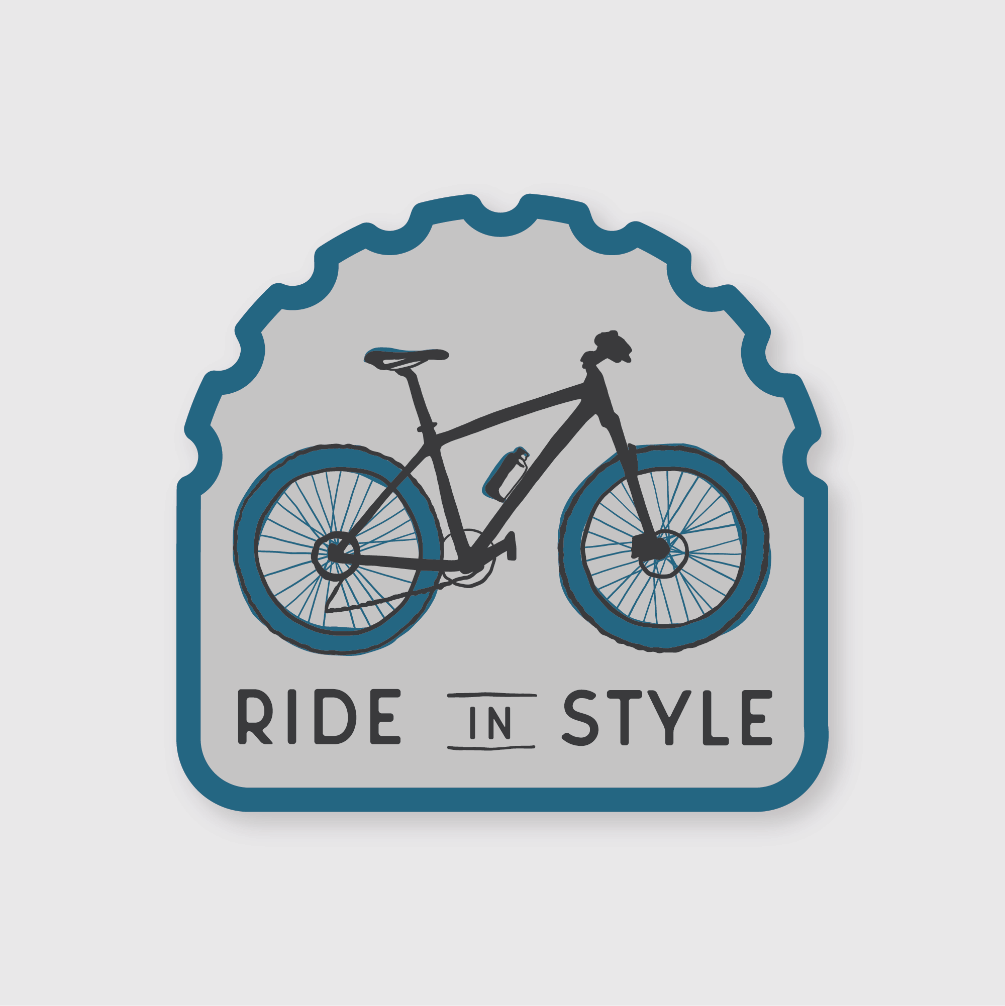 Ride In Style Bicycle Sticker
