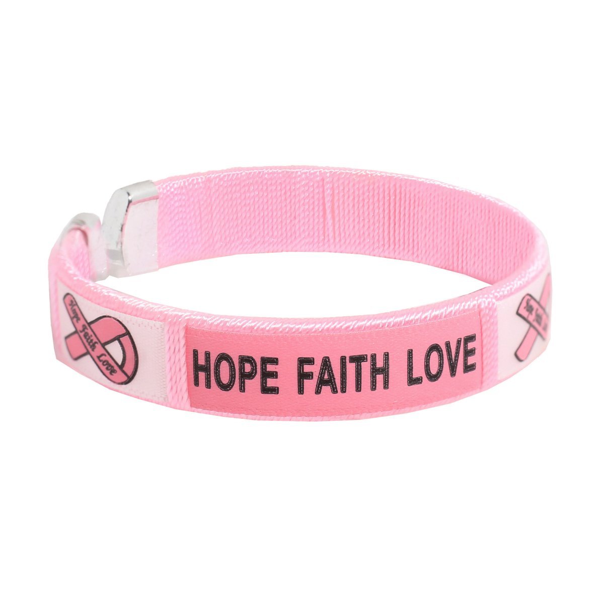 10 Pack Breast Cancer Awareness Bangle Bracelets