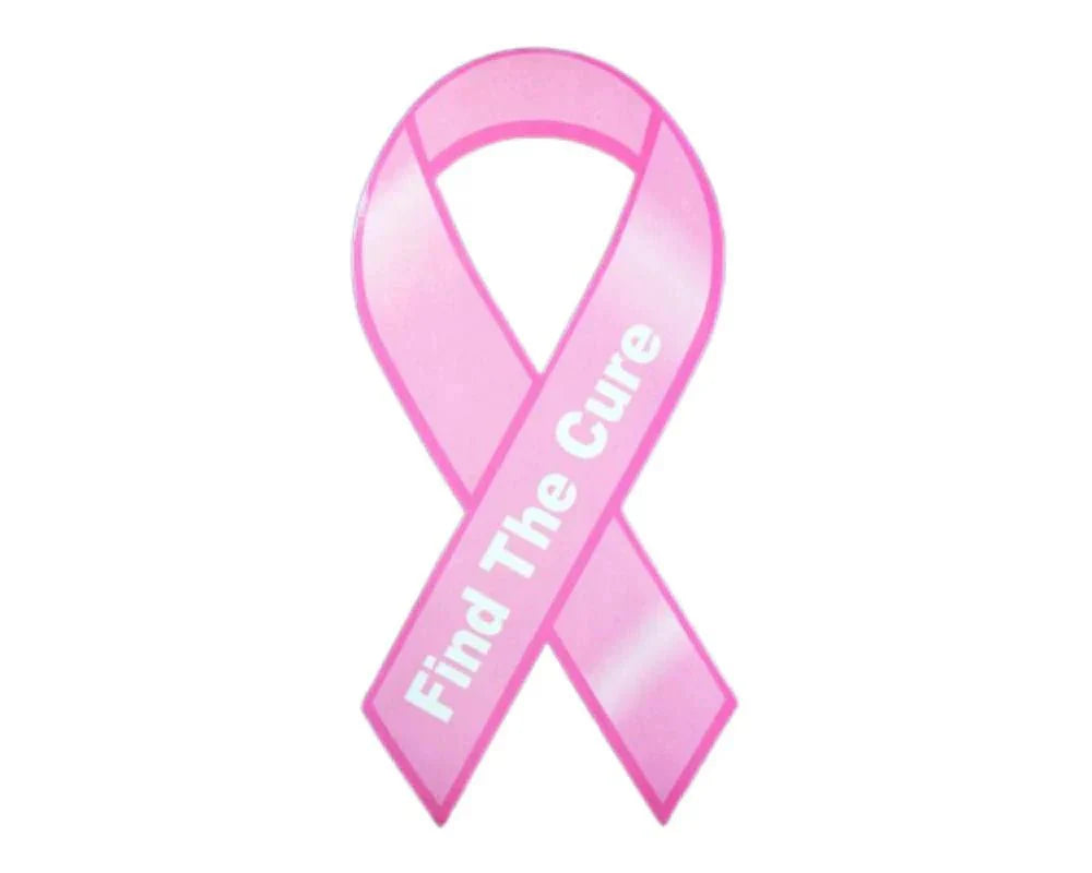 10 Pack Breast Cancer Find The Cure Ribbon Car Magnets