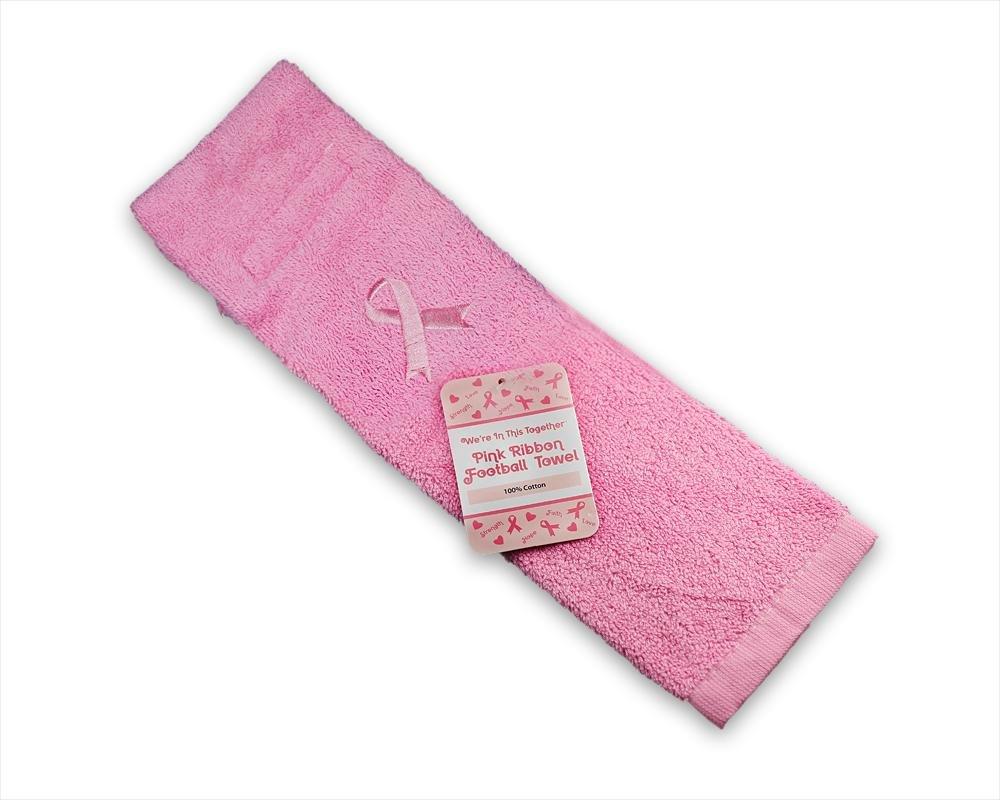 10 Pack Breast Cancer Pink Ribbon Football Athletic Towels