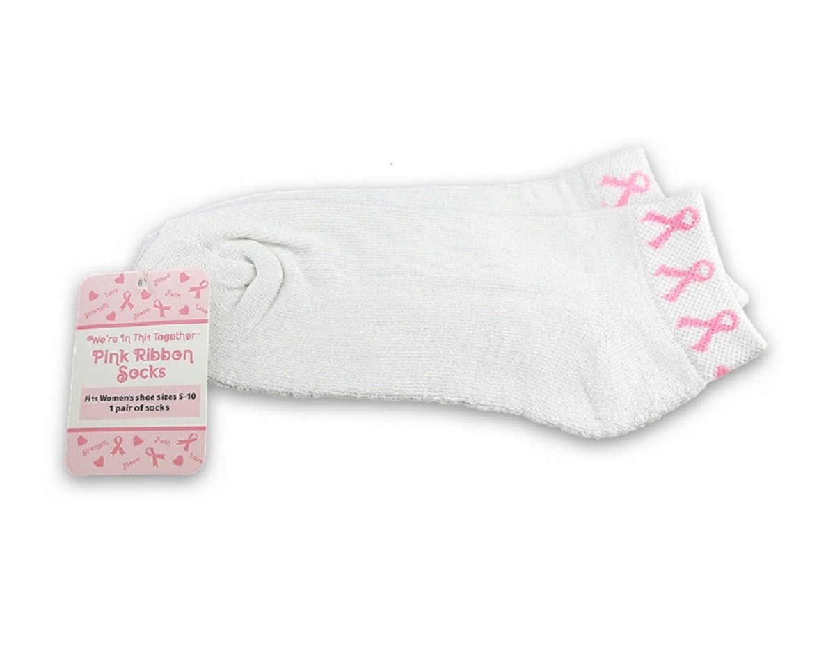 10 Pack Breast Cancer Pink Ribbon Socks