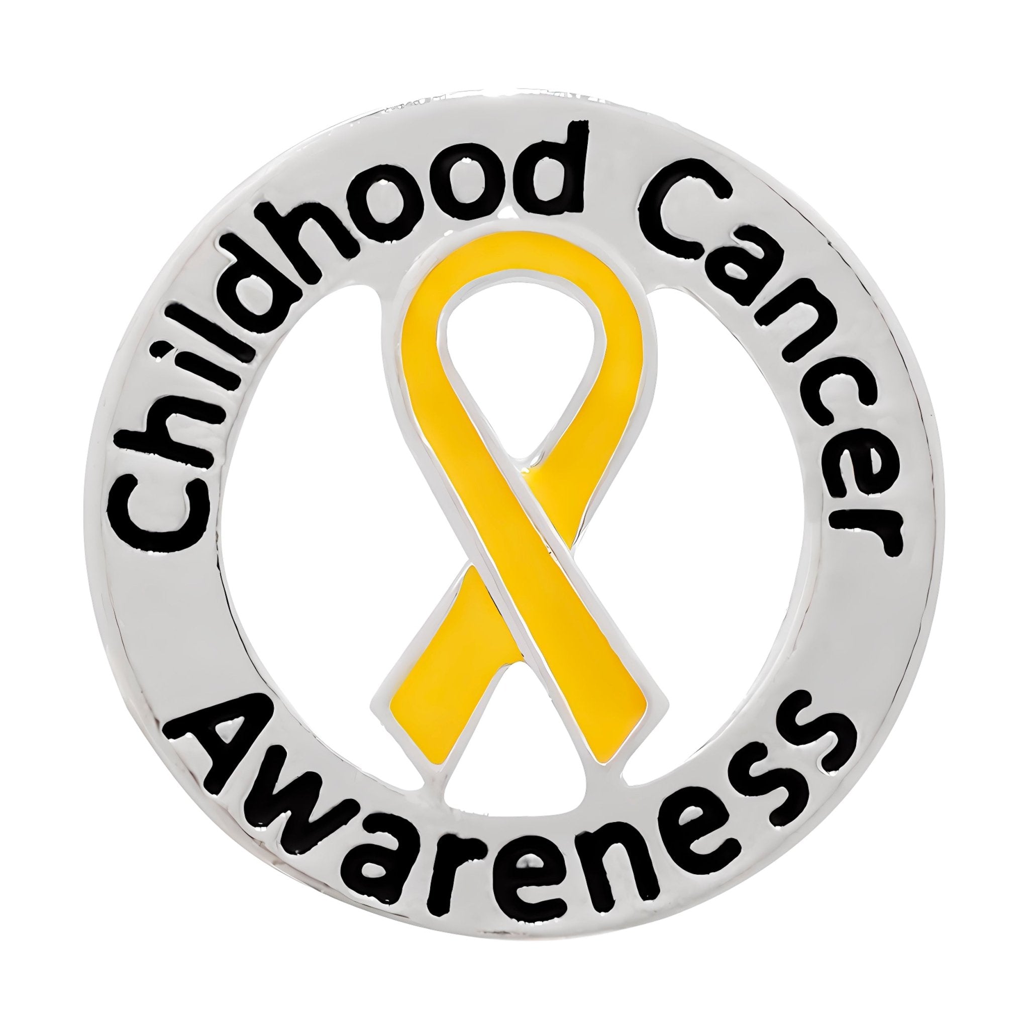 10 Pack of Childhood Cancer Awareness Ribbon Pins