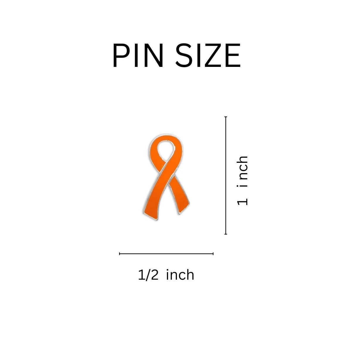 Orange Awareness Ribbon Pins